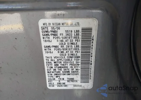 2009 Infiniti Fx35 from USA, damaged, VIN JNRAS18W19M152095